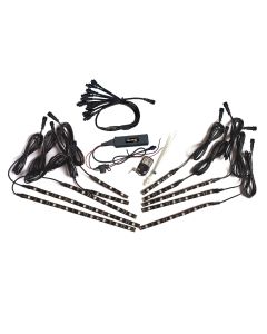 Quake LED QAK094 RGB Accent 10 Piece Light Strip Kit with Wireless Remote