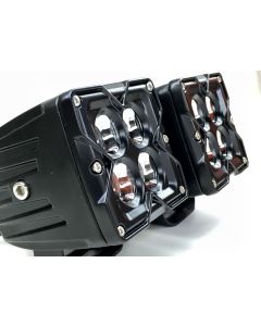 Quake LED  Seismic RGB 3" Cube Light Pair with Quad-Lock/Interlock Compatibility 