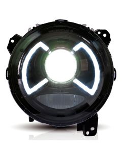 Quake LED QTE1027 9" LED Headlights with White X-Wing DRL for 18-20 Jeep Wrangler JL & 2020 Gladiator JT