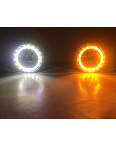 Quake LED QTE346 Halo 4" LED Fog Lights with DRL for 07-18 Jeep Wrangler JK