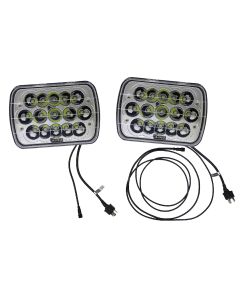 Quake LED QTE751 Tempest Series RGB 39W 5x7" LED Headlight Kit for 84-01 Jeep Wrangler YJ, Cherokee XJ & Comanche MJ