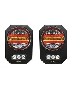 Quake LED QTE1025 Step up LED Tail Lights for 20-21 Jeep Gladiator JT
