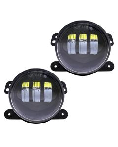 Quake LED QTE771 Tempest RGB 4" LED Fog Lights for 07-18 Jeep Wrangler JK