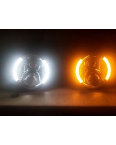 Quake LED  Tempest Half Halo 7" LED Headlight Kit for Jeep Wrangler JK, TJ & CJ