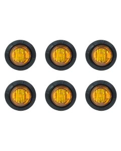 Quake LED  3/4" Side Marker Lamps - 6 Pack 