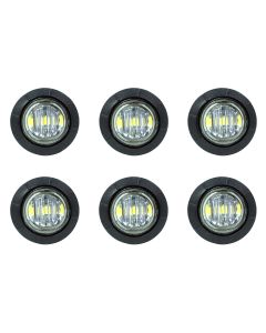 QUAKE LED WHITE SIDE MARKER LAMP 6PACK