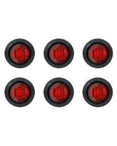 QUAKE LED RED SIDE MARKER LAMP 6PACK