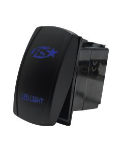 Race Sport Lighting RSBLHB3W-1 3 Position Way LED Logo Rocker Switch 