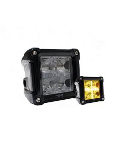 Race Sport Lighting RS3X3HALO Dual Function 3x3 Cube style Hi Power LED Spot Light with Amber Marker & Turn Signal Light Functions 