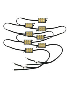 Race Sport Lighting RS-4P-LEDBED 8-POD LED Complete Bed Rail Pod Lighting Kit for 20-25 Jeep Gladiator JT