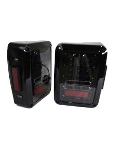 Race Sport Lighting RSJ10SLT Blackout LED Tail Lights for 07-18 Jeep Wrangler JK