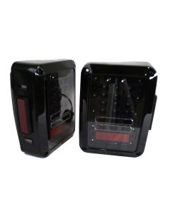 Race Sport Lighting RSJ10SLT Blackout LED Tail Lights for 07-18 Jeep Wrangler JK