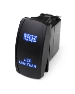 LED Rocker Switch w/ Blue LED Radiance (LED Light Bar)