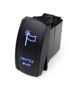 LED Rocker Switch w/ Blue LED Radiance (Lighted WHIP)
