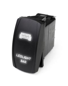LED Rocker Switch w/ White LED Radiance (LED Light Bar)
