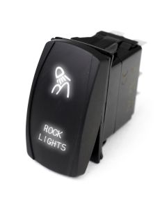 LED Rocker Switch w/ White LED Radiance (Rock Lights)