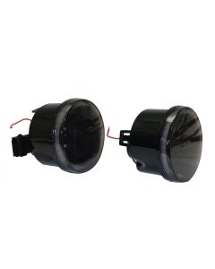 Race Sport Lighting JJKDRLH Turn Signal Amber LED Light Kit with White DRL Halo for 07-18 Jeep Wrangler JK