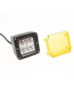 Race Sport Lighting RS6L24WC Street Series 3x4in 24W 6-LED Cube Spot Light with Amber Cover 