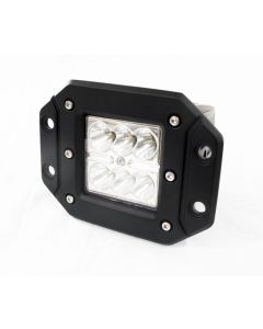 Race Sport Lighting  Black Shell Flush Mountable 18Watt 6-LED High-Powered 3x3 LED Spot Light 