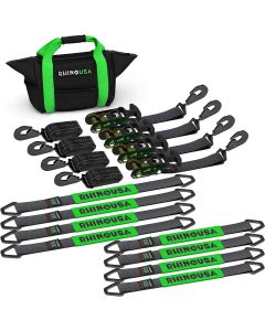 Rhino USA TD-VS2INKIT-SNAP 2" x 8' Vehicle Tie-Down Kit (Snap-Hooks) 