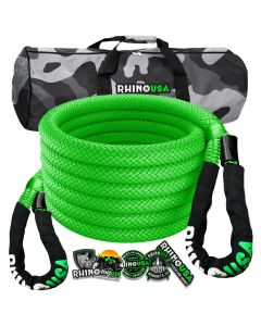 RHINO USA KINETIC ENERGY RECOVERY ROPE (1" X 30') GREEN