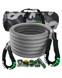 RHINO USA KINETIC ENERGY RECOVERY ROPE (1" X 30') GRAY