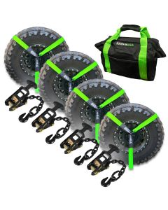 RHINO USA LASSO STRAPS; BASKET STRAPS - GREEN