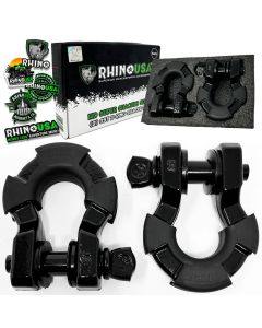 RHINO USA 8T SUPER SHACKLE 2-PACK (MATTE BLACK)
