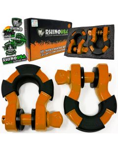 RHINO USA 8T SUPER SHACKLE 2-PACK (ORANGE)