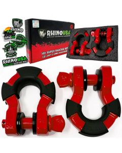 RHINO USA 8T SUPER SHACKLE 2-PACK (RED)