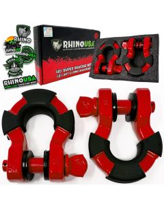 RHINO USA 8T SUPER SHACKLE 2-PACK (RED)