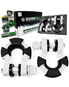 RHINO USA 8T SUPER SHACKLE 2-PACK (WHITE)