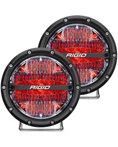 RIGID 360 6IN DRVING LIGHT PAIR RED