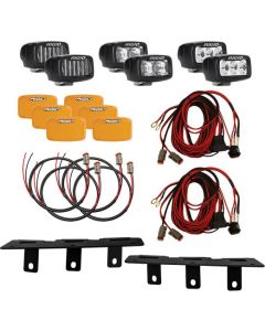Rigid Industries 46731 Mod Bumper Triple SR-M Fog Light Kit for 21-25 Ford Bronco with a Performance Heavy Duty Modular Bumper