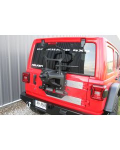 Rock Hard 4X4 RH-90350 Freedom Series Body Mount Tire Carrier with Billet Aluminum Braces for 18-19 Jeep Wrangler JL