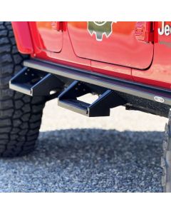 Rock Slide Engineering  Removable Drop Steps for 18-25 Jeep Wrangler JL with Deluxe Rock Rails