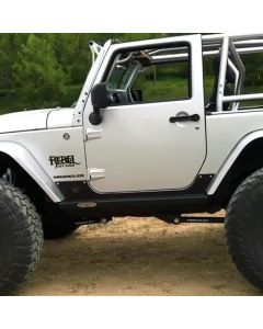 Rock Slide Engineering AX-SS-RG-JK2  Rocker Guard Pair for Jeep Wrangler JK 2-Door with RSE Step Sliders
