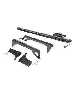 Rough Country  50-Inch Straight LED Light Bar Upper Windshield Mount Kit for 97-06 Jeep Wrangler TJ & Unlimited