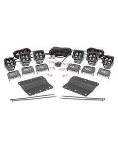 LED Light | Fog Mount | Triple 2" Black Pair | White DRL | Ford Bronco (21-22)