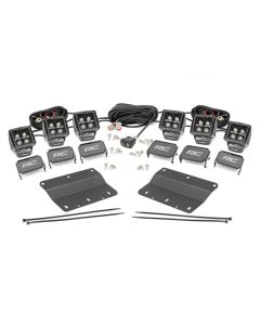 LED Light | Fog Mount | Triple 2" Black Pair | Amber DRL | Ford Bronco (21-22)