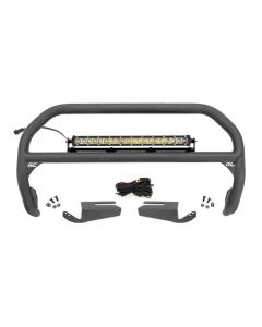 Nudge Bar | 20 Inch Chrome Single Row LED | OE Modular Steel | Ford Bronco 4WD (21-22)