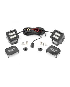 LED Light | Ditch Mount | 2" Black Pair | Flood Pattern | Ford Bronco (21-22)