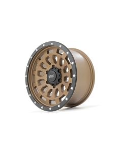 Rough Country 87170918 87 Series Wheel in Bronze with Black Simulated Beadlock for 07-22 Jeep Wrangler JK, JL & Gladiator JT