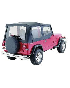 SOFT TOP BLK DEN W/DOOR SKINS 88-95 YJ