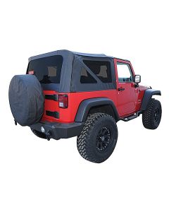 Crown Automotive RT10535T Replacement Soft Top in Black Diamond with Tinted Windows for 07-09 Jeep Wrangler JK 2 Door 