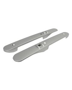 Crown Automotive RT27036 Front Interior Door Accent Set in Brushed Silver for 07-10 Jeep Wrangler JK with Power Windows