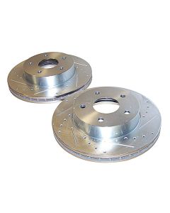Crown Automotive RT31032 Performance Front Drilled and Slotted Brake Rotor Set for 99-04 Jeep Grand Cherokee WJ 