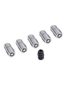 Rugged Ridge 16715.31 5 Piece Wheel Lock Set with Key M14-1.5MM Thread for 18-20 Jeep Wrangler JL & Gladiator JT