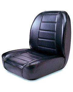 Rugged Ridge 13400.01 Classic Low-Back Bucket Seat in Black Vinyl for 76-95 Jeep CJ-5, CJ-7, CJ-8 Scrambler & Wrangler YJ