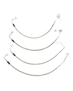 Rugged Ridge 16734.10 Extended Stainless Steel Brake Hose Kit for 07-18 Jeep Wrangler JK